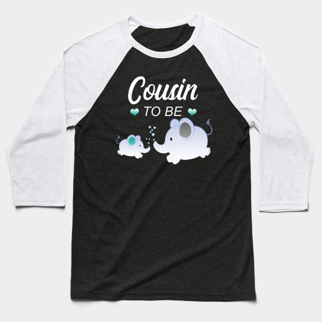 Cousin To Be Elephant Baby Shower Baseball T-Shirt by eldridgejacqueline